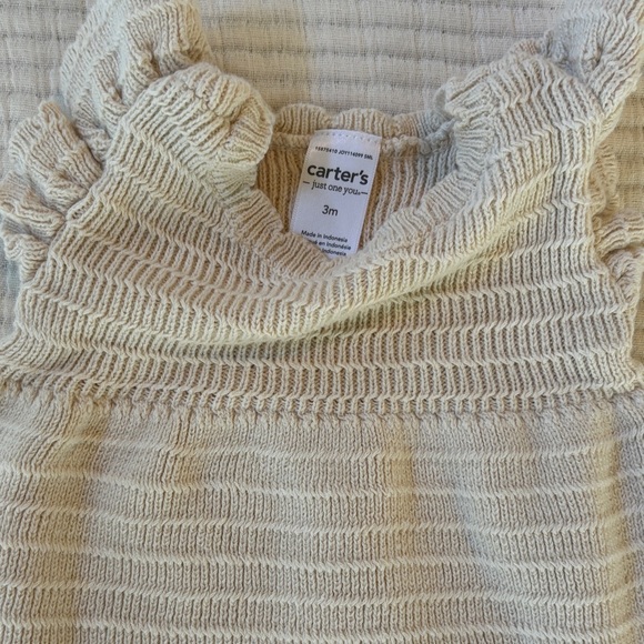 Carter’s Knitted Dress and Strawberry Print Onesie Outfit Bundle. Size 3 months - Picture 4 of 14